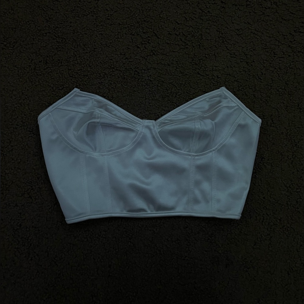 silky white tube top
